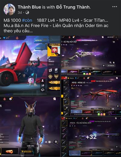 Mua bán Ạcc free fire - liên quân