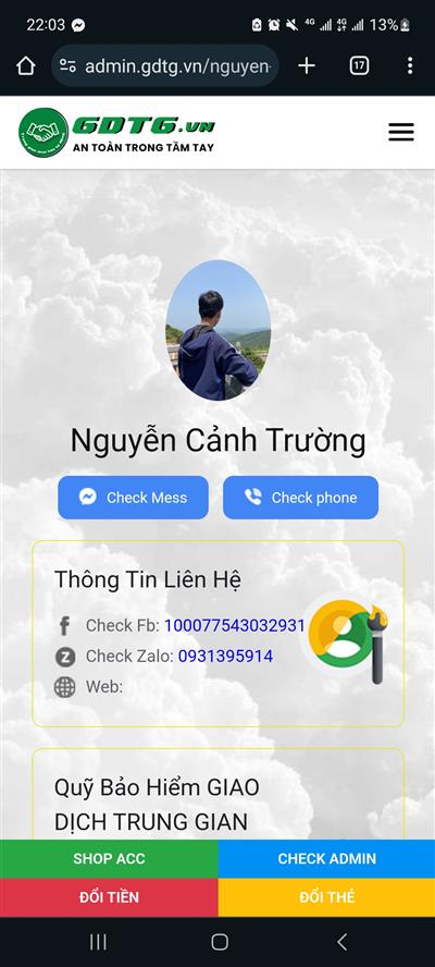 ADMIN SỐ 17 GDTG.VN