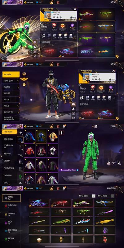 Acc Free Fire uy tín giá rẻ nhất thị trường buôn bán acc